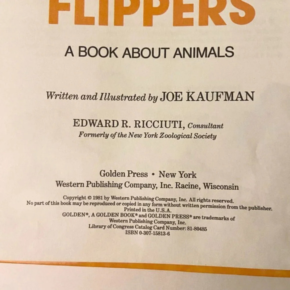 Vintage 1981 Classic Golden Book Joe Kaufmans Wings Paws Hoofs and Flippers - Picture 12 of 16